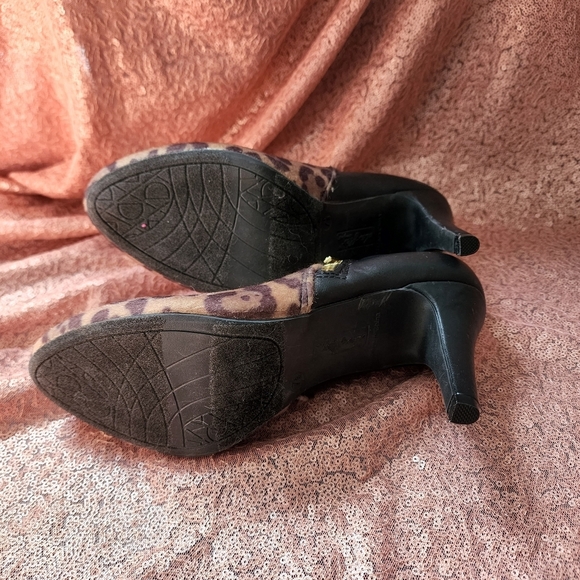 Dexflex Comfort Leopard Print Booties - Size 7.5 Womens, Faux Calf Hair - Picture 5 of 6